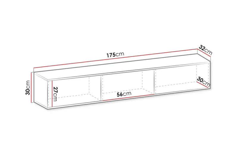 Klinkerville TV-skap 175 cm - Cream - Møbler - Mediamøbel & tv møbel - TV-skap