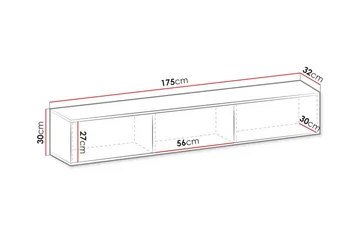 Klinkerville TV-skap 175 cm - Svart - Møbler - Mediamøbel & tv møbel - TV-benk & mediabenk