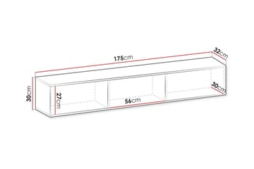 Klinkerville TV-skap 175 cm - Svart - Møbler - Mediamøbel & tv møbel - TV-skap