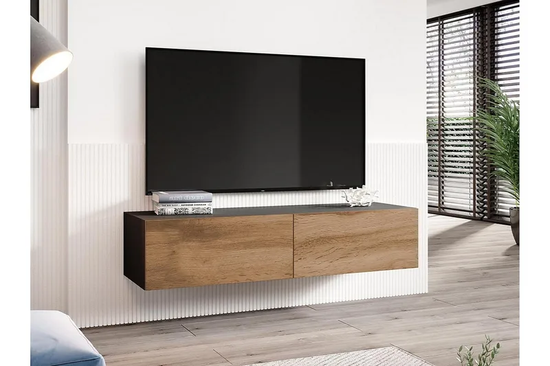 Narbonne Tv-skap 140 cm - Natur/Svart - Møbler - Mediamøbel & tv møbel - TV-skap
