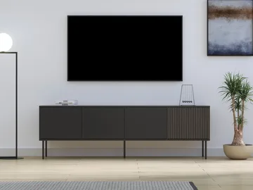 TV-skap Notte Svart, valnøtt - Svart, valnøtt - Møbler - Mediamøbel & tv møbel - TV-benk & mediabenk