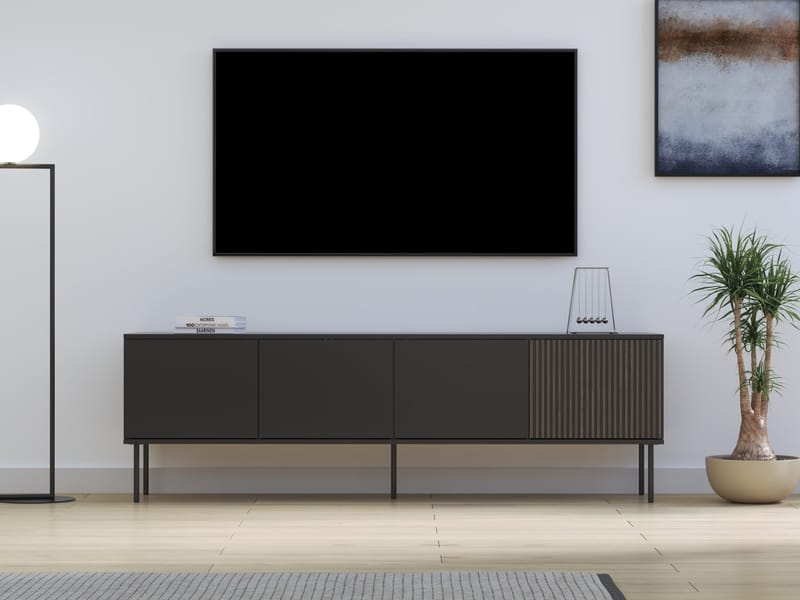 TV-skap Notte Svart, valnøtt - Svart, valnøtt - Møbler - Mediamøbel & tv møbel - TV-skap