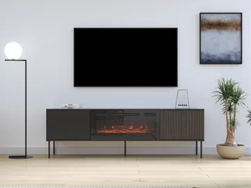 TV-skap Notte Svart, valnøtt - Svart, valnøtt - Møbler - Mediamøbel & tv møbel - TV-benk & mediabenk