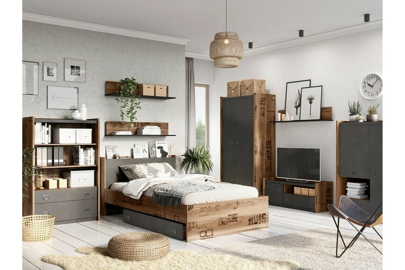 Rathmore TV-skap 110 cm - Grå - Møbler - Mediamøbel & tv møbel - TV-benk & mediabenk