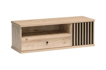 Rosehall Gulvstående Tv-benk 124 cm med Oppbevaring i Eik - Beige - Møbler - Mediamøbel & tv møbel - TV-benk & mediabenk