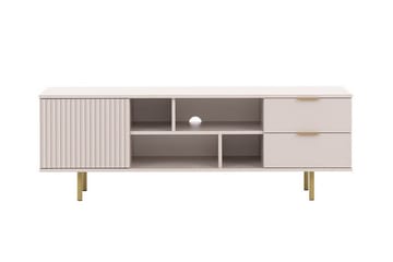 Staffin Gulvstående TV-benk 150 cm med Oppbevaring i Malt Tre - Beige - Møbler - Mediamøbel & tv møbel - TV-benk & mediabenk