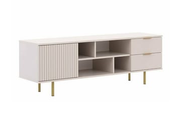 Staffin Gulvstående TV-benk 150 cm med Oppbevaring i Malt Tre - Beige - Møbler - Mediamøbel & tv møbel - TV-benk & mediabenk