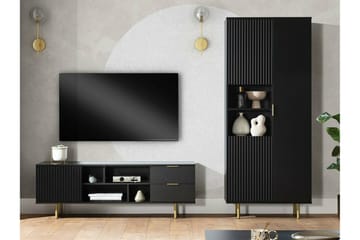 Staffin TV-benk 150 cm - Svart - Møbler - Mediamøbel & tv møbel - TV-benk & mediabenk