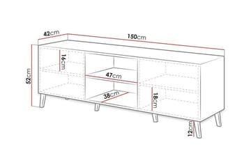 Strontian Tv-skåp 150 cm Scandinavian Choice Black - Møbler - Mediamøbel & tv møbel - TV-benk & mediabenk
