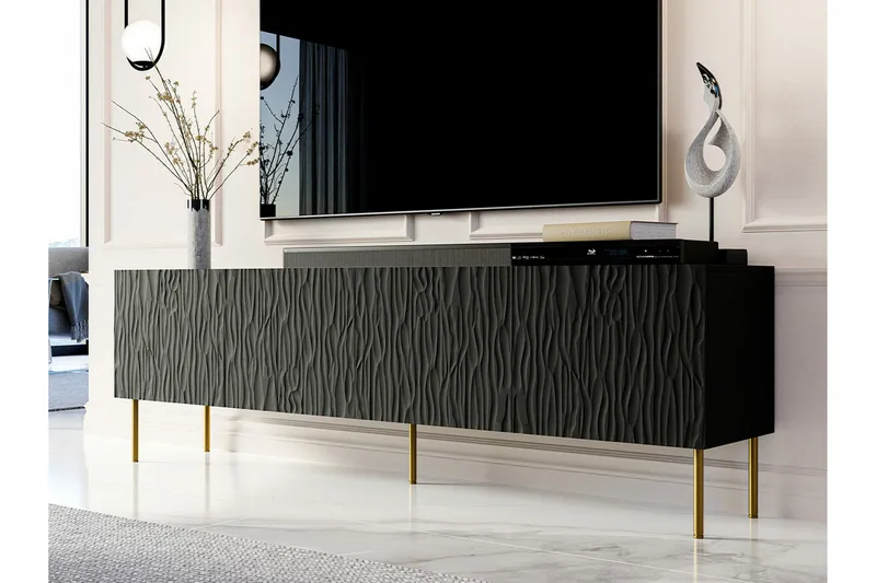 Strontian Tv-skåp 190 cm Scandinavian Choice Black - Møbler - Mediamøbel & tv møbel - TV-skap