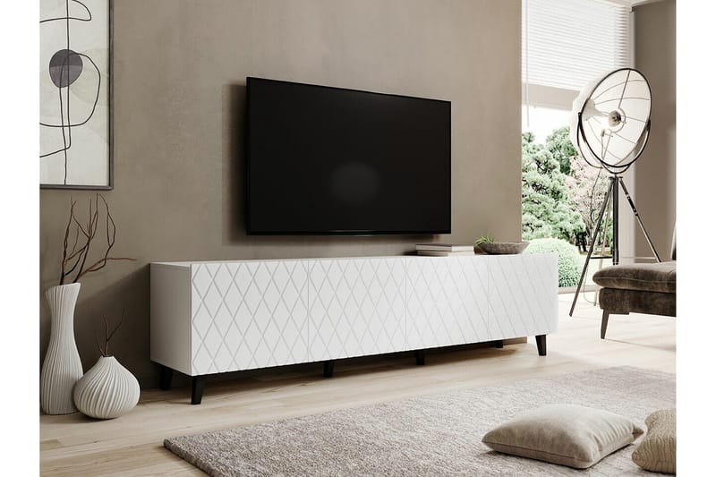 Strontian Tv-skåp 200 cm Scandinavian Choice White - Møbler - Mediamøbel & tv møbel - TV-benk & mediabenk