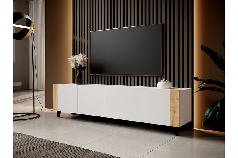 Strontian Tv-skåp 201 cm Scandinavian Choice White - Møbler - Mediamøbel & tv møbel - TV-benk & mediabenk