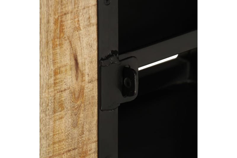 TV-benk 110x30x45 cm grovt mangotre - Svart - Møbler - Mediamøbel & tv møbel - TV-skap