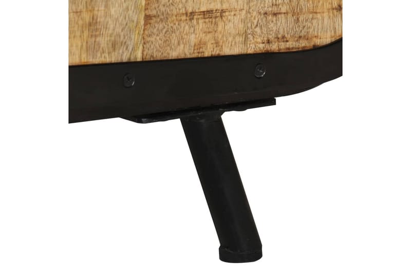 TV-benk 110x30x45 cm grovt mangotre - Svart - Møbler - Mediamøbel & tv møbel - TV-skap