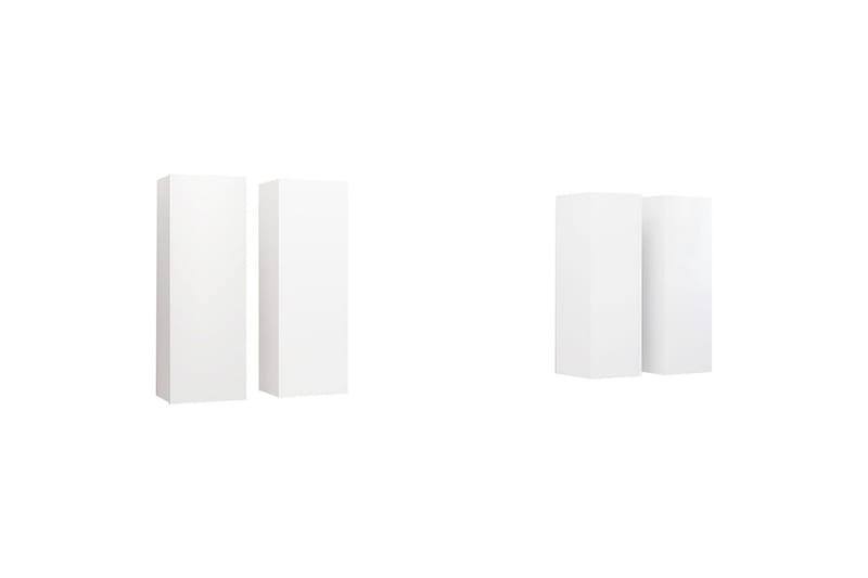 TV-benk 4 stk hvit 30,5x30x90 cm sponplate - Hvit - Møbler - Mediamøbel & tv møbel - TV-skap