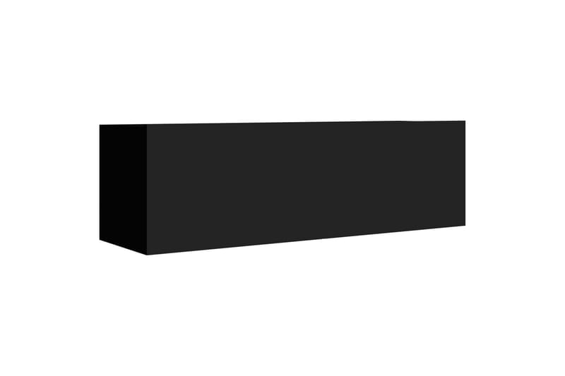TV-benk 4 stk svart 100x30x30 cm sponplate - Svart - Møbler - Mediamøbel & tv møbel - TV-skap