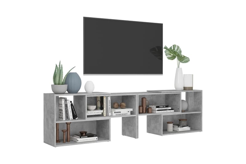 TV-benk betonggrå 149x30x52 cm sponplate - Grå - Møbler - Mediamøbel & tv møbel - TV-skap