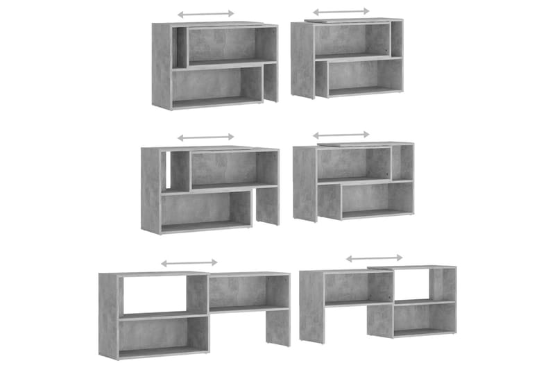 TV-benk betonggrå 149x30x52 cm sponplate - Grå - Møbler - Mediamøbel & tv møbel - TV-skap