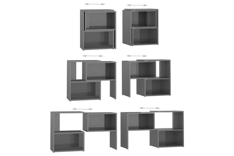 TV-benk høyglans grå 104x30x52 cm sponplate - Grå - Møbler - Mediamøbel & tv møbel - TV-skap