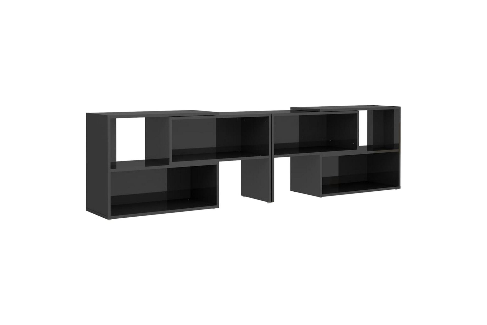 TV-benk høyglans grå 149x30x52 cm sponplate - Grå - Møbler - Mediamøbel & tv møbel - TV-skap