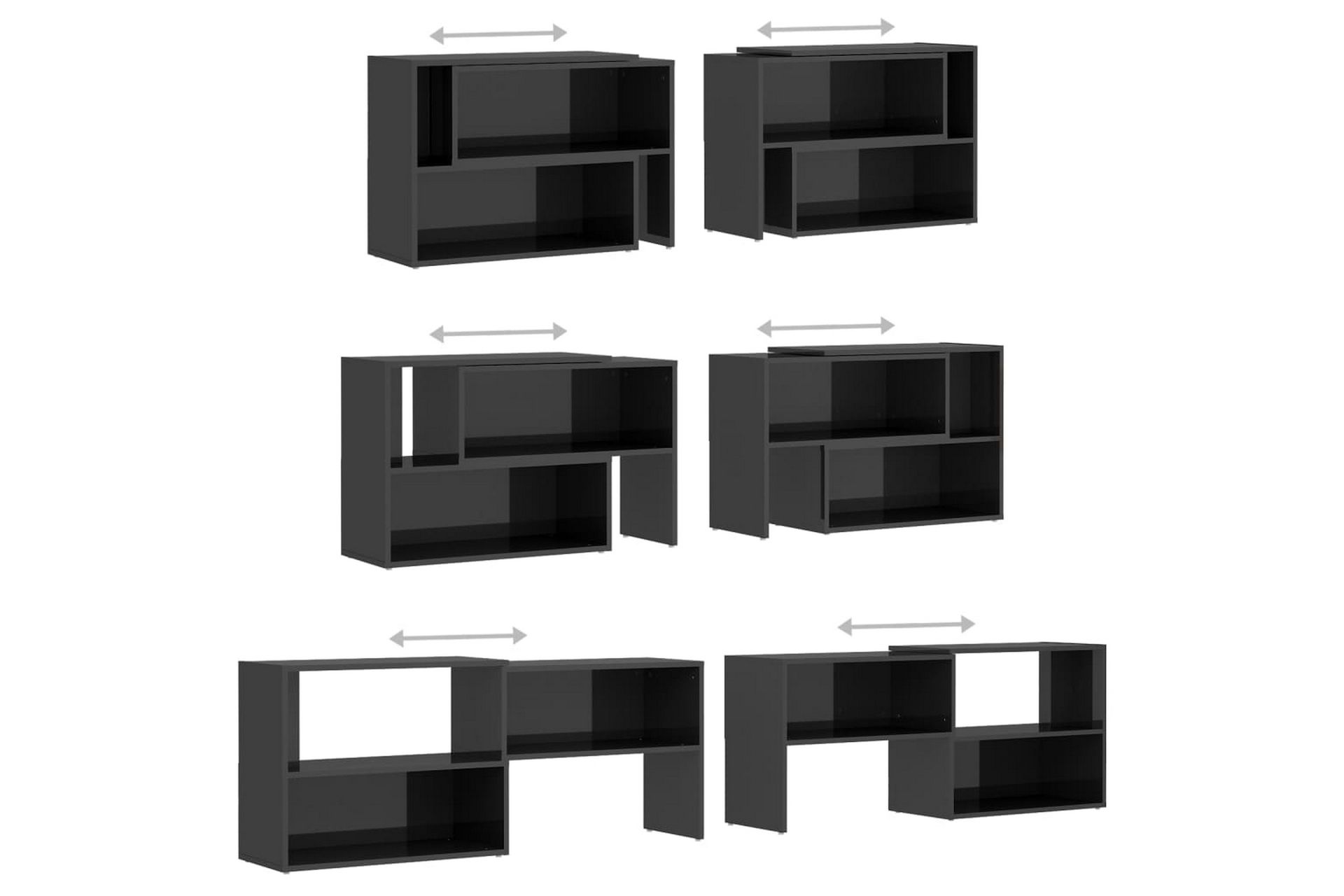 TV-benk høyglans grå 149x30x52 cm sponplate - Grå - Møbler - Mediamøbel & tv møbel - TV-skap