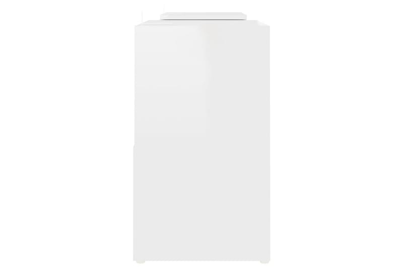 TV-benk høyglans hvit 104x30x52 cm sponplate - Hvit - Møbler - Mediamøbel & tv møbel - TV-skap