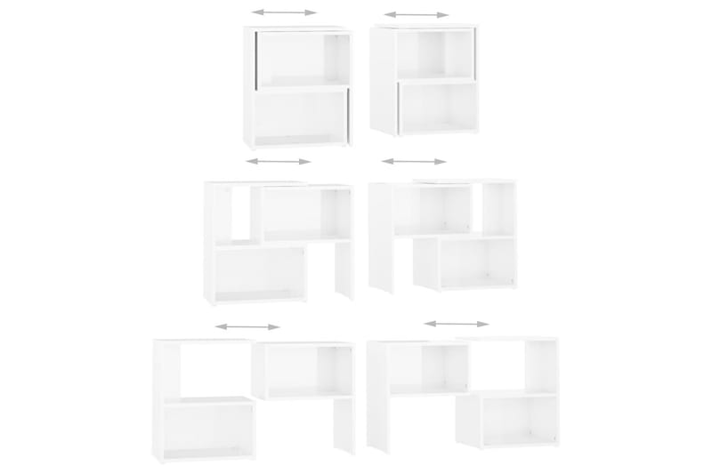 TV-benk høyglans hvit 104x30x52 cm sponplate - Hvit - Møbler - Mediamøbel & tv møbel - TV-skap