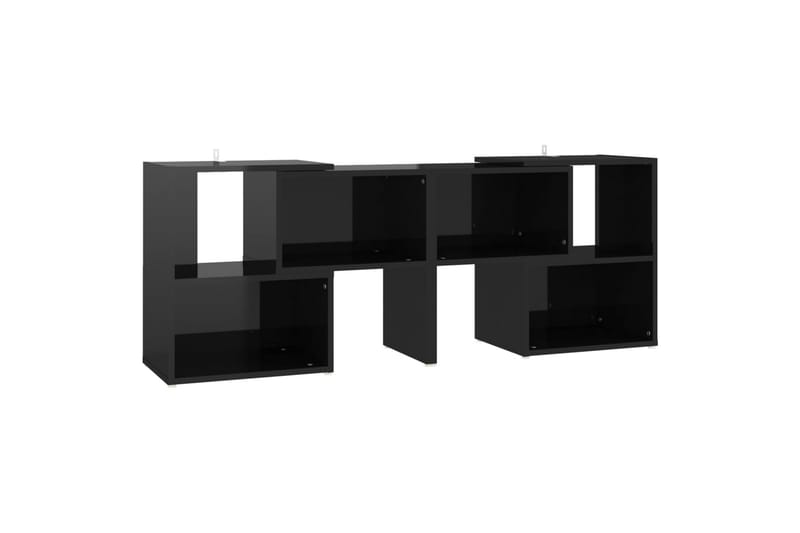 TV-benk høyglans svart 104x30x52 cm sponplate - Svart - Møbler - Mediamøbel & tv møbel - TV-skap