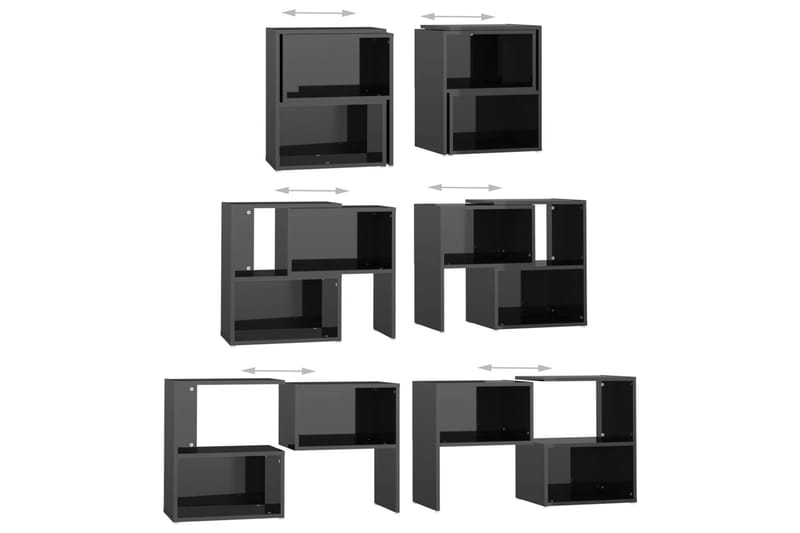 TV-benk høyglans svart 104x30x52 cm sponplate - Svart - Møbler - Mediamøbel & tv møbel - TV-skap