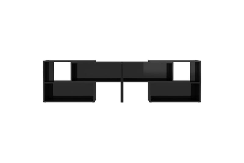TV-benk høyglans svart 149x30x52 cm sponplate - Svart - Møbler - Mediamøbel & tv møbel - TV-skap