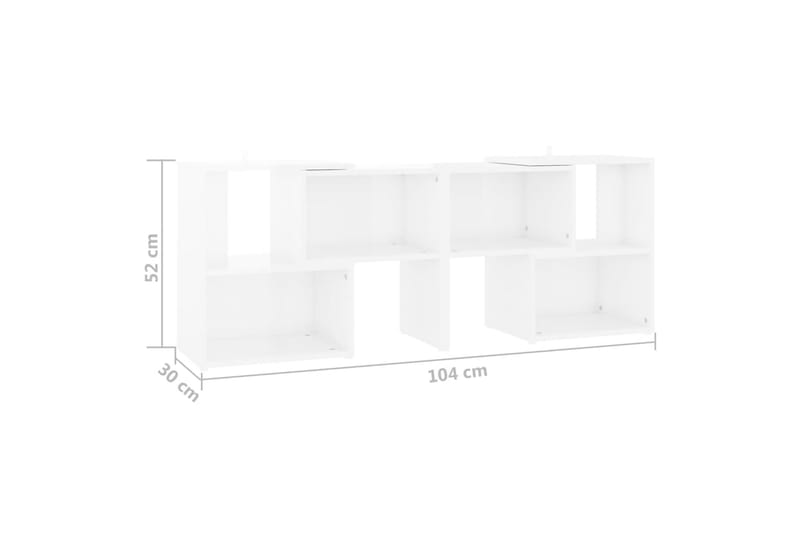 TV-benk hvit 104x30x52 cm sponplate - Hvit - Møbler - Mediamøbel & tv møbel - TV-skap