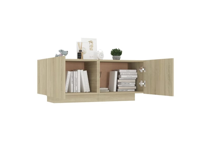 TV-benk sonoma eik 100x35x40 cm sponplate - Brun - Møbler - Mediamøbel & tv møbel - TV-skap