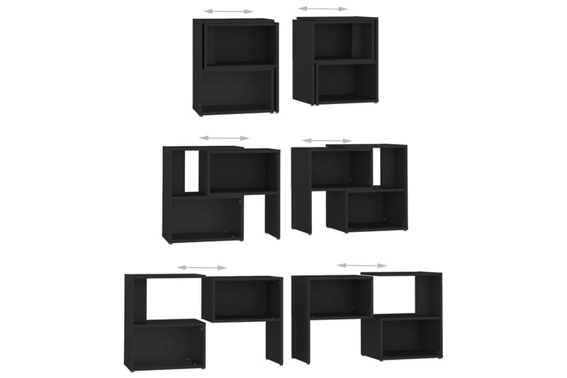 TV-benk svart 104x30x52 cm sponplate - Svart - Møbler - Mediamøbel & tv møbel - TV-skap