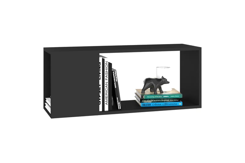 TV-benk svart 80x24x32 cm sponplate - Svart - Møbler - Mediamøbel & tv møbel - TV-skap