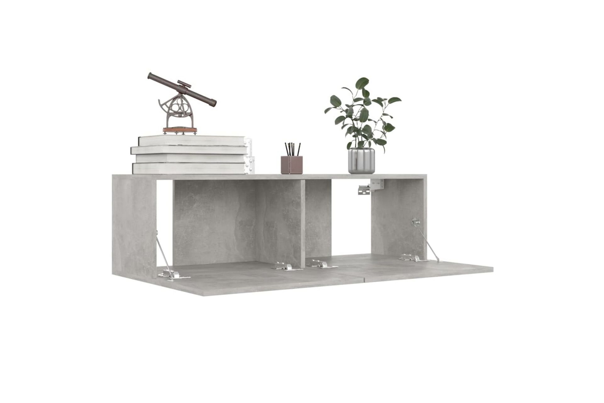 TV-benker 4 stk betonggrå 100x30x30 cm sponplate - Grå - Møbler - Mediamøbel & tv møbel - TV-skap