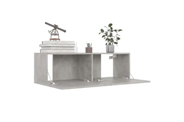 TV-benker 4 stk betonggrå 100x30x30 cm sponplate - Grå - Møbler - Mediamøbel & tv møbel - TV-skap