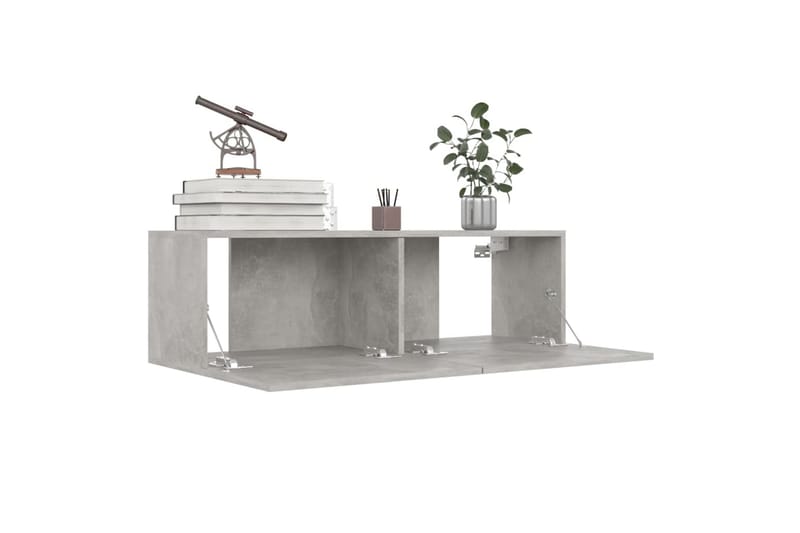 TV-benker 4 stk betonggrå 100x30x30 cm sponplate - Grå - Møbler - Mediamøbel & tv møbel - TV-skap