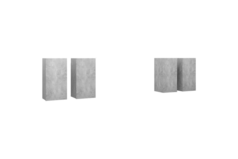 TV-benker 4 stk betonggrå 30,5x30x60 cm sponplate - Grå - Møbler - Mediamøbel & tv møbel - TV-skap