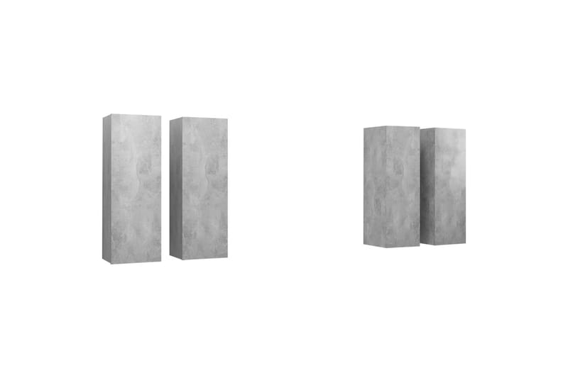 TV-benker 4 stk betonggrå 30,5x30x90 cm sponplate - Grå - Møbler - Mediamøbel & tv møbel - TV-skap