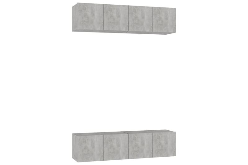 TV-benker 4 stk betonggrå 60x30x30 cm sponplate - Grå - Møbler - Mediamøbel & tv møbel - TV-skap