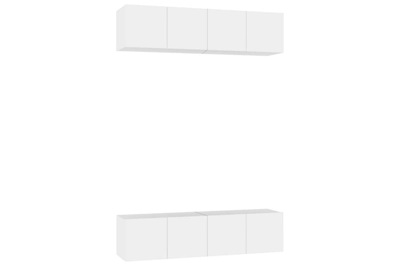 TV-benker 4 stk hvit 60x30x30 cm sponplate - Hvit - Møbler - Mediamøbel & tv møbel - TV-skap