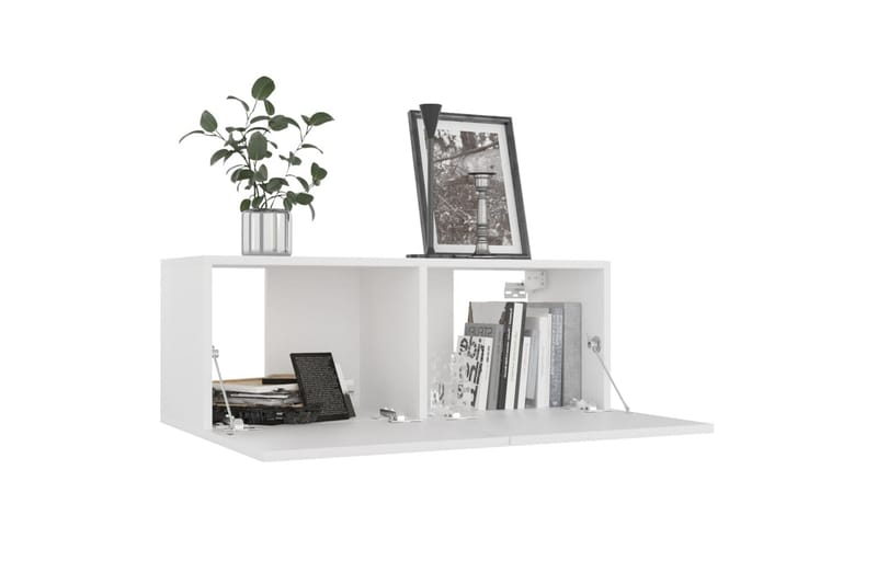 TV-benker 4 stk hvit 80x30x30 cm sponplate - Hvit - Møbler - Mediamøbel & tv møbel - TV-skap