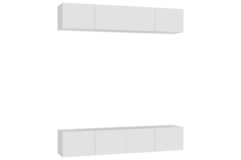 TV-benker 4 stk hvit 80x30x30 cm sponplate - Hvit - Møbler - Mediamøbel & tv møbel - TV-skap