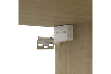 TV-benker 4 stk hvit og sonoma eik 100x30x30 cm sponplate - Brun - Møbler - Mediamøbel & tv møbel - TV-skap