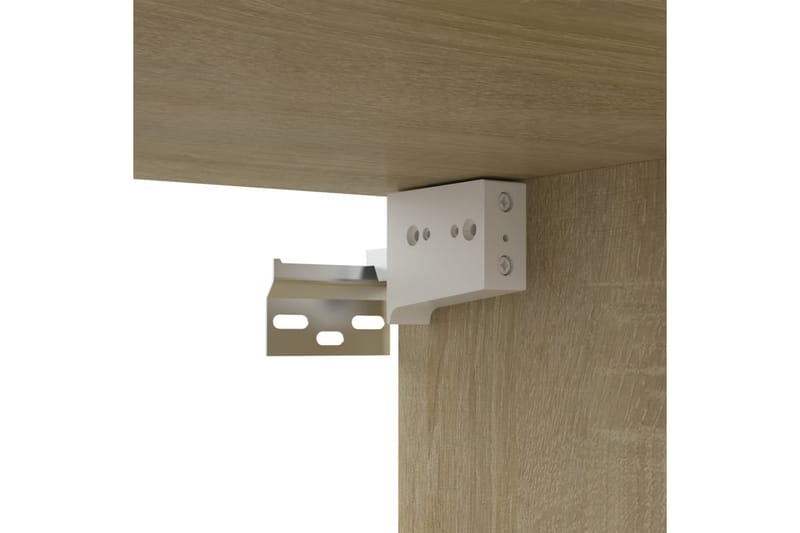 TV-benker 4 stk hvit og sonoma eik 80x30x30 cm sponplate - Brun - Møbler - Mediamøbel & tv møbel - TV-skap