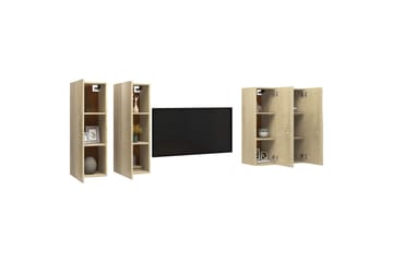 TV-benker 4 stk sonoma eik 30,5x30x90 cm sponplate - Brun - Møbler - Mediamøbel & tv møbel - TV-skap
