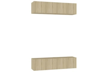 TV-benker 4 stk sonoma eik 60x30x30 cm sponplate - Brun - Møbler - Mediamøbel & tv møbel - TV-skap