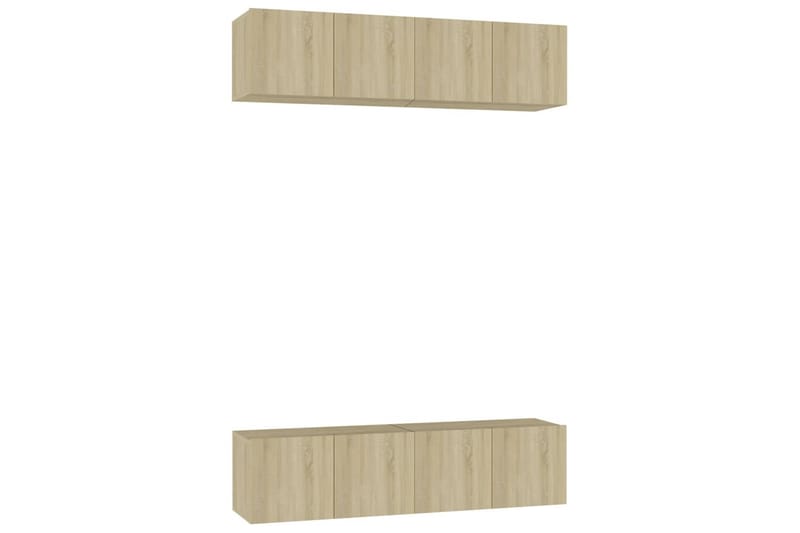 TV-benker 4 stk sonoma eik 60x30x30 cm sponplate - Brun - Møbler - Mediamøbel & tv møbel - TV-skap