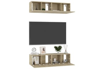 TV-benker 4 stk sonoma eik 60x30x30 cm sponplate - Brun - Møbler - Mediamøbel & tv møbel - TV-skap