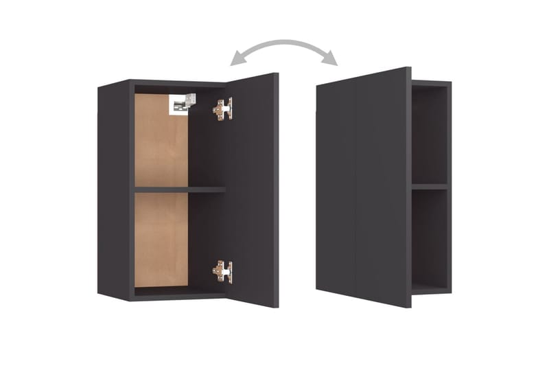 TV-benker 7 stk grå 30,5x30x60 cm sponplate - Grå - Møbler - Mediamøbel & tv møbel - TV-skap